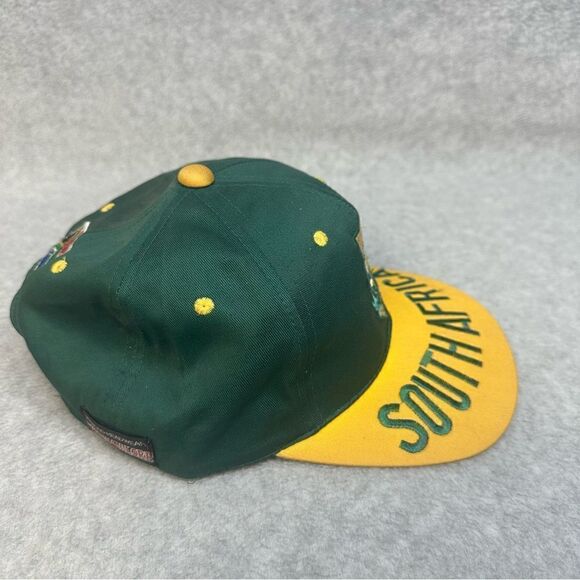 South Africa Snap Back Hat OSFA Yellow Green‎ Embroidered Bill Goods Galore - Picture 3 of 7